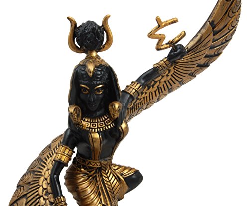Ebros Gift Egyptian Goddess Mother Isis Ra Holding Ankh Decorative Figurine 9" H