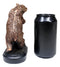 Grizzly Bear Climbing On River Rock Statue 6.25"Tall Bronze Electroplated Resin