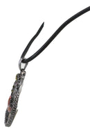 Ebros Pewter Mermaid Sirena Holding Moon Pendant with Enameled Highlights