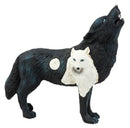 Shadow Moon Snow Native Tribal Howling Wolf Totem Spirit Figurine 6.25"L