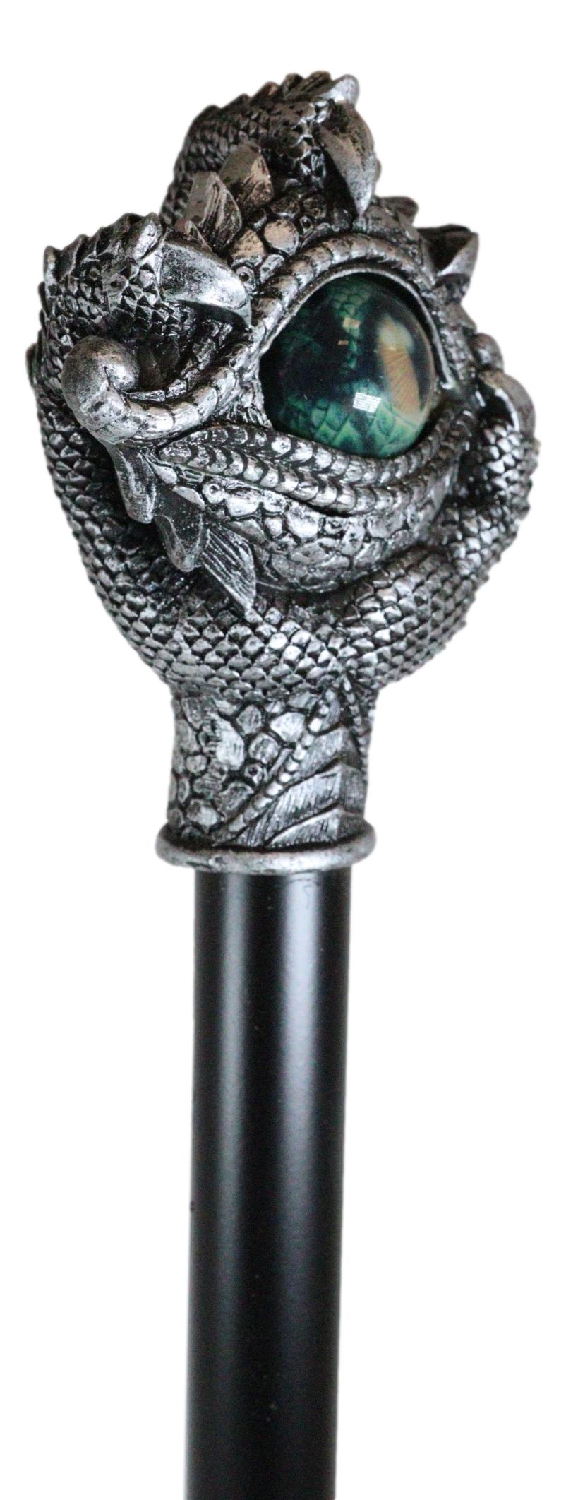 Fantasy Ocular Evil Eye Of Sauron And Dragon Claws Swagger Cane Cosplay Stick