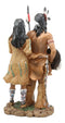 Ebros Gift Colorful Hand Painted Eagle Warrior Couple Husband And Wife Family Decorative Figurine 12.5" Tall