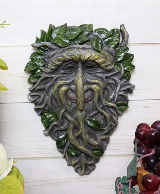 Ebros Celtic Somerset Summer Vines Greenman Hanging Wall Decor Plaque 10.5" High