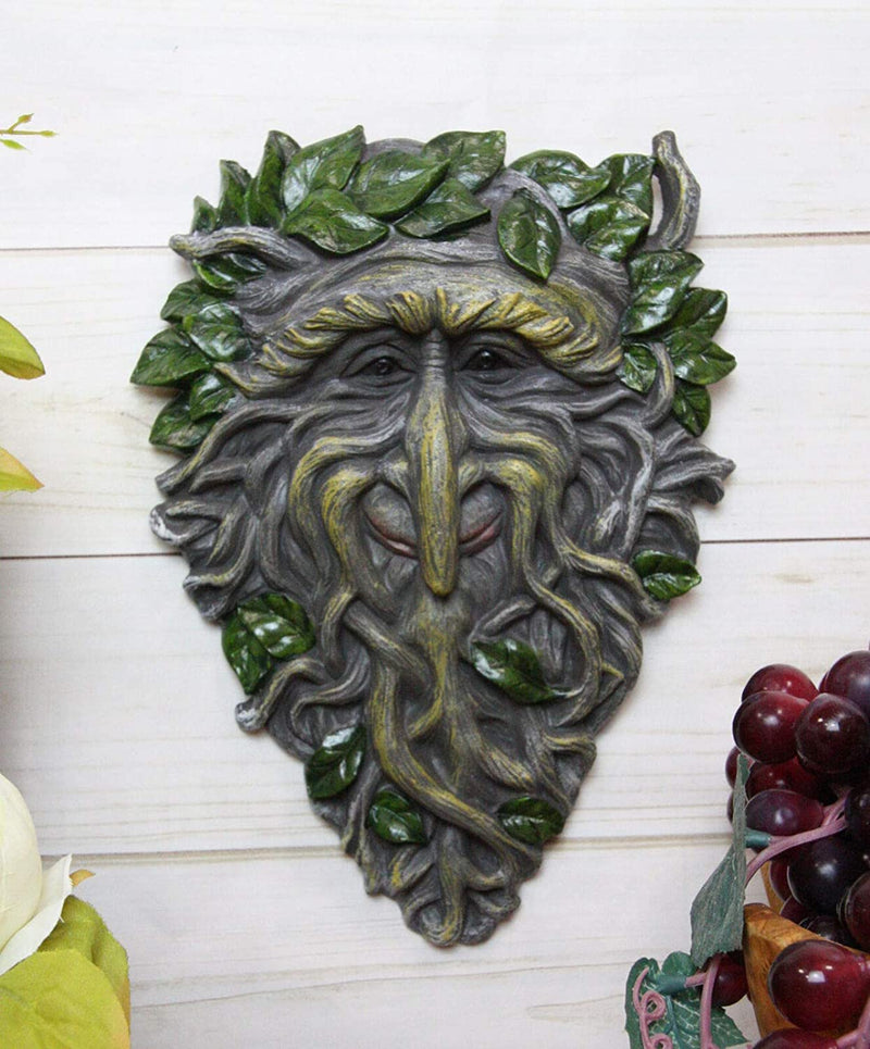 Ebros Celtic Somerset Summer Vines Greenman Hanging Wall Decor Plaque 10.5" High