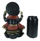 Vastu Hindu God Ganesha Seated On Lotus Writing Mahabharata Scrolls Figurine