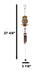Ebros Whimsical Hoot Owl Resonant Relaxing Copper Wind Chime Garden Patio