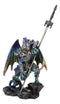 Ebros Aurora Borealis Elemental Dragon With Armor And Long Sword Letter Opener Statue