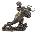 Asgard God Of Thunder Thor Wielding Mjolnir Hammer Figurine Charging Thor Statue
