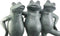 Ebros Aluminum Best Pond Buddies Hand In Hand Dancing Frog Trio Garden Statue 19"H
