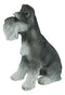Ebros Large Sitting Realistic Schnauzer Puppy Dog Statue 13"H Pet Pal Pedigree Breed