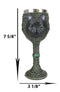 Ebros Wicca Mystical Witching Hour Black Cat Wine Goblet 7oz Cats Celtic Chalice Cup