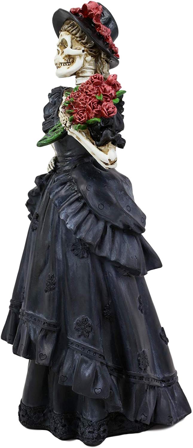 Ebros Day of The Dead Lady Bride w/ Renaissance Black Steampunk Figurine 12.5"H