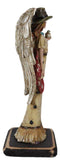 Rustic Western Cowgirl Angel Wearing Cowboy Hat With Dove In Her Hand Figurine