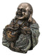Lucky Buddha With Golden Nugget & Coins Figurine Buddhism Eastern Enlightenment