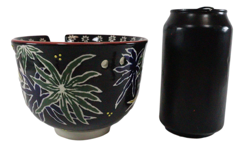 Ebros Pack Of 2 Night Willow Floral Bamboo Ramen Noodles Soup Bowl With Chopsticks Set