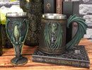 Ebros Ruth Thompson Dragon's Lair Skull Blade Drake Mug And Wine Goblet Set