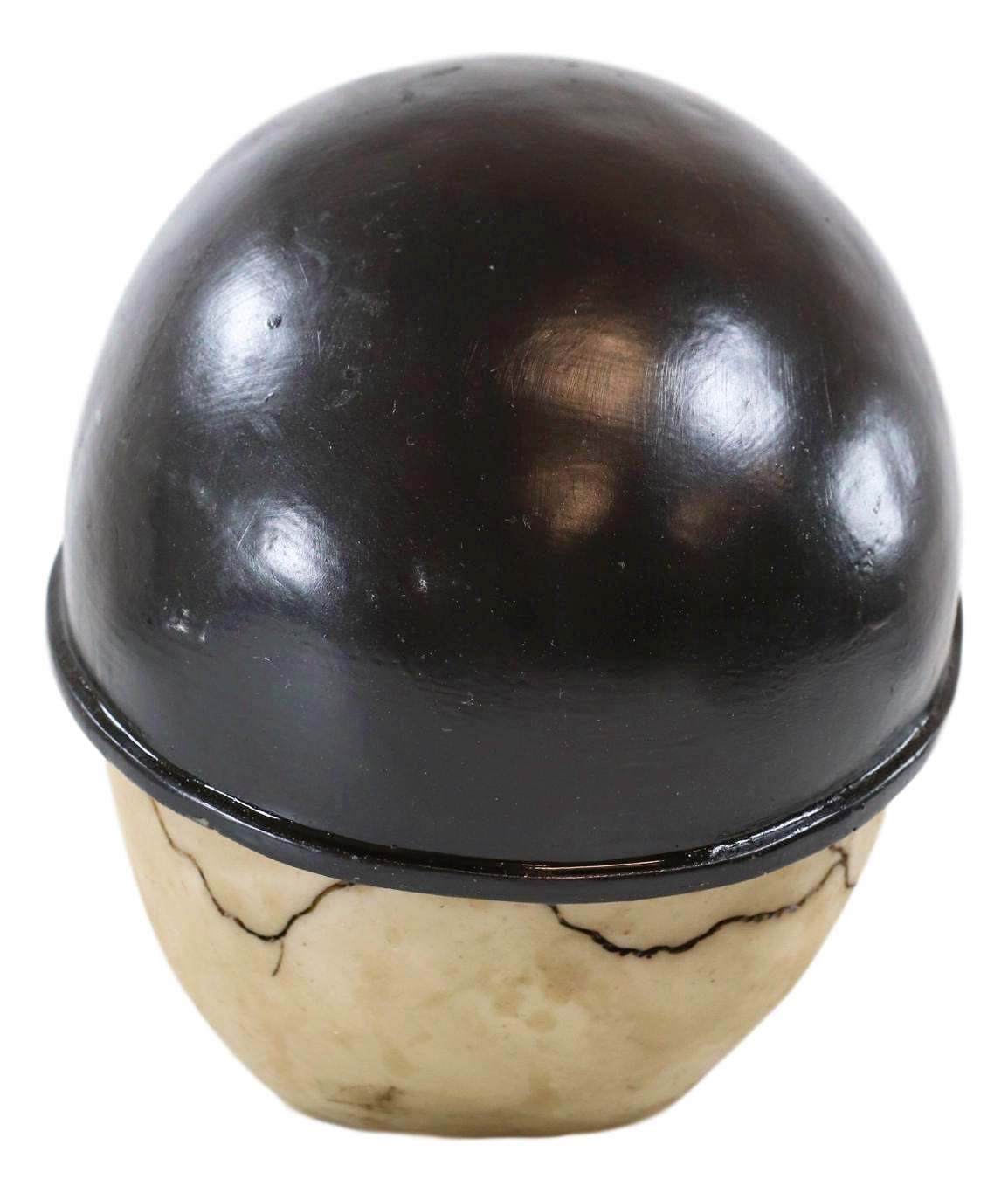 Ebros Military Skull With Crossbones Helmet Gear Figurine 5"H Skeleton Cranium Skulls