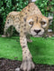 Large 49" Long Lifelike Safari Lightning Predator Prowling Cheetah Statue Decor