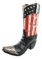 Rustic Western American Flag Old Faithful Patriotic Cowboy Boot Floral Vase