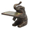 Ebros Solid Brass Trumpeting Elephant Business Card Holder Statue 5.25"H Pachyderm Art