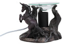 Ebros Fantasy Black Macabre Unicorn By Graveyard Of Skulls Electric Oil Burner Statue