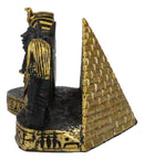 Ancient Egyptian Pharaoh Pyramid Anubis And Horus Business Card Holder Figurine