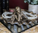 Nautical Daydreaming Mermaid Sitting By Pond Soap Dish Figurine Or Jewelry Dish