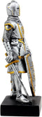 Ebros Medieval Swordsman Knight Of Heraldry Figurine 8.75"Tall Suit of Armor
