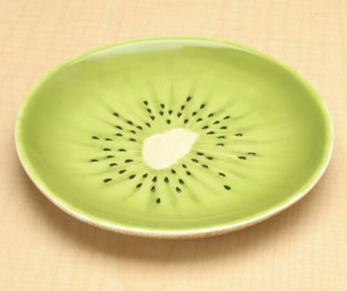 Ebros Large Kiwi Plate Collectible Fruit Ceramic Glass Kitchen Platter