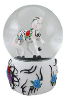 Trail Of Painted Ponies Western Garden Tribal Rose Horse Glitter Water Globe