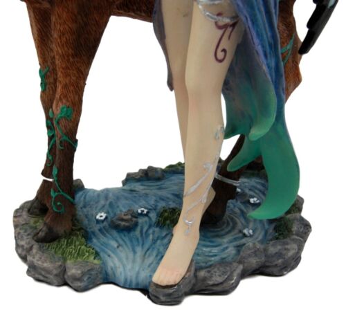 Ebros Butterfly Fairy With Stag Figurine Enchanted Forest Faerie Avalon & Emperor Deer