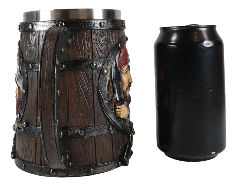 Ebros Caribbean Seas Pirate Captain Sparrow And Hook Large Tankard Coffee Mug