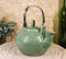 Ebros Gift Imperial Spotted Texture Teapot With Stainless Steel Handle 28oz (Green)