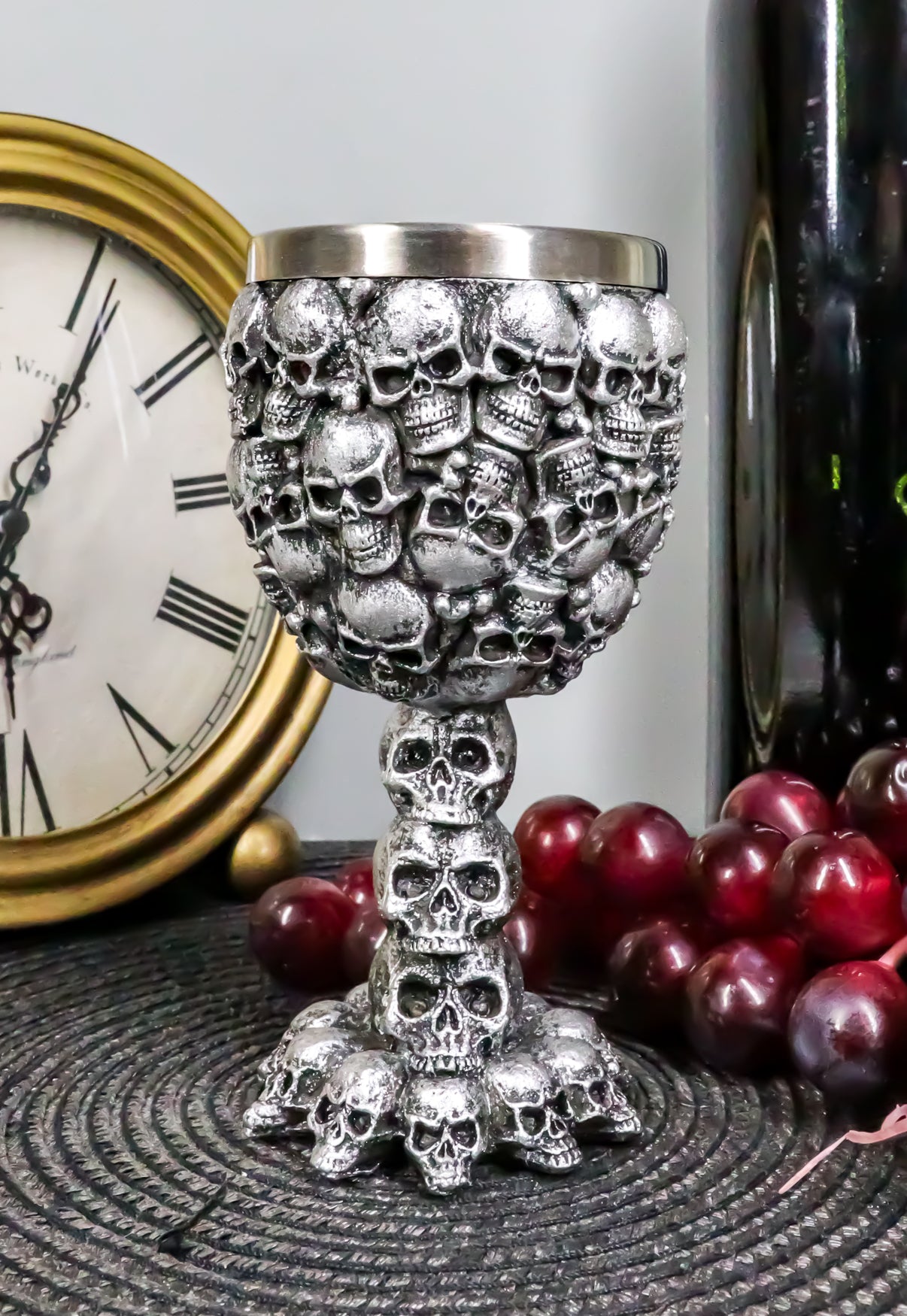 Ebros Day of The Dead Stacked Skulls Small Wine Goblet Or Shot
