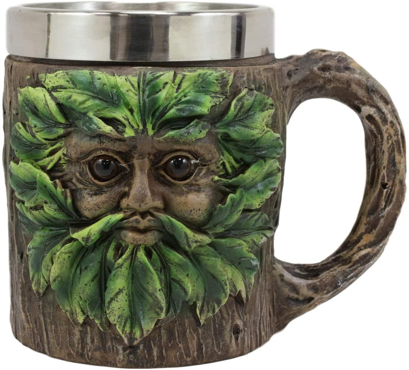 Ebros Whimsical Greenman Beer Stein Tankard Coffee Cup Drink Mug 4.25"H