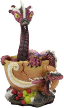 Ebros Coffee Cappuccino Addict Dragon Statue 6.25" H Drinks & Dragons Collection