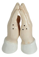 Inspirational Religious Themed Praying Hands Ceramic Salt Pepper Shakers Set