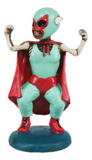 Ebros DOD Luchador Superman Red Cape Skeleton Mexican Wrestler Figurine