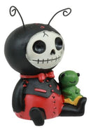 Furry Bones Dots Ladybug In Tuxedo Red Polkadots Skeleton Figurine Furrybones