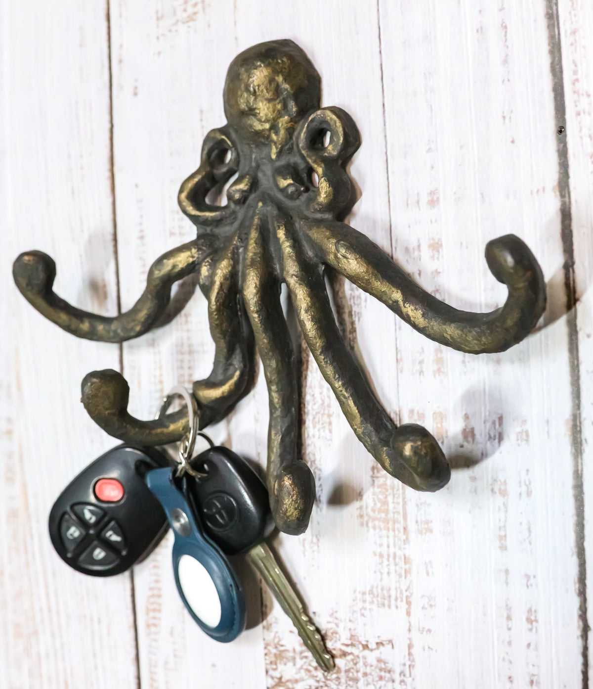 Ebros Marine Ocean Sea Giant Octopus Wall Mount Iron Coat Key Hook Hanger