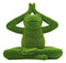 Ebros Meditating Yoga Frog Garden Statue in Flocked Artificial Moss Finish