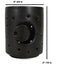 Wicca Mystical Moon And Stars Cutout Ceramic Black T-Light Votive Candle Holder