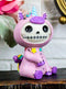 Larger Furrybones Pink Rainbow Unicorn Figurine Hooded Skeleton Monster Unie