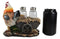Farm Hay Wagon Sunflower Mother Hen & Chicks Salt Pepper Shakers Holder Figurine