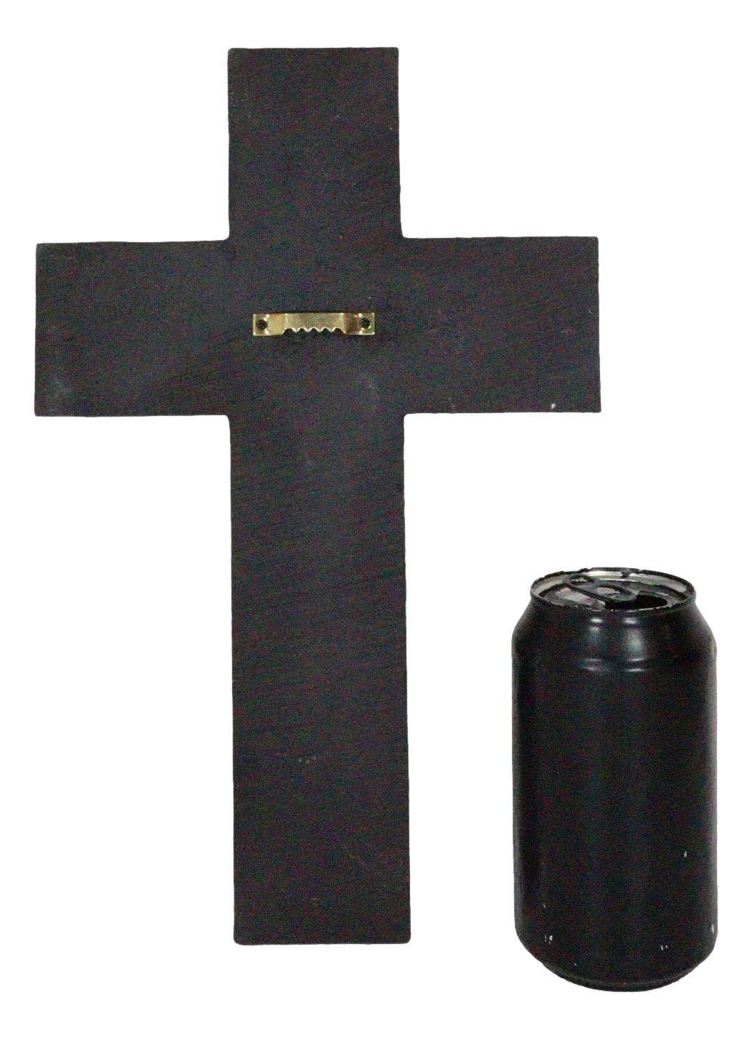 Rustic Western Spike Nails Layered Wall Cross With Nailhead Borders Crucifix Art