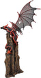 Ebros Pteranodon Dragon Perching On Volcanic Cliff Tower Statue 13.75" Height