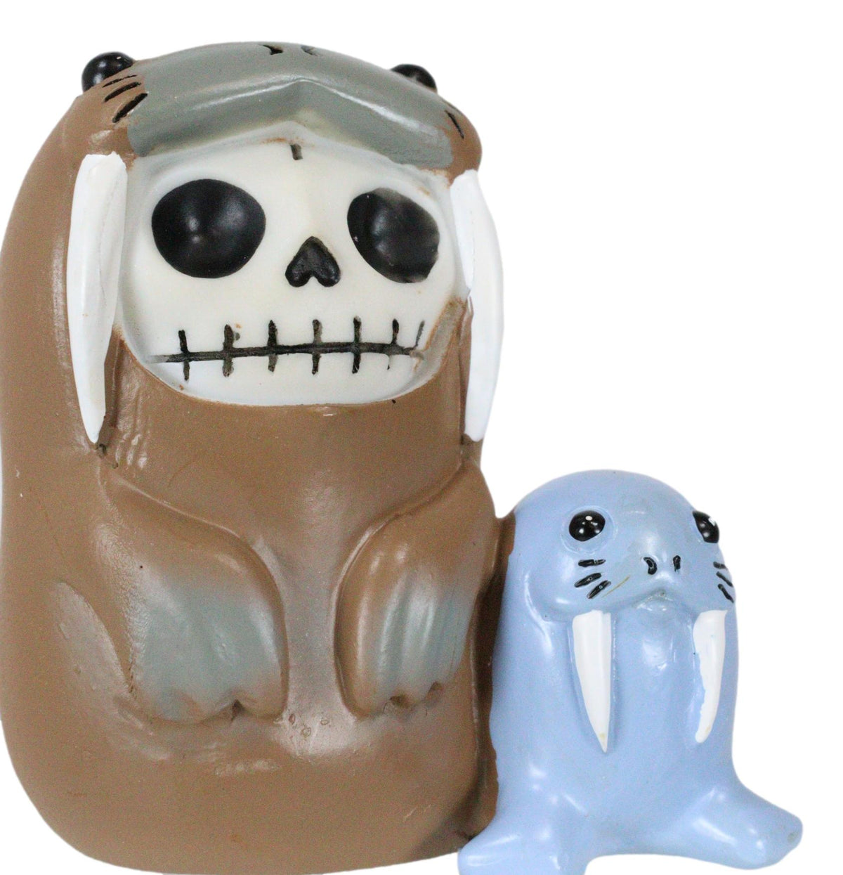 Furry Bones Utchi Sea Lion With Blue Seal Friend Skeleton Furrybones Figurine