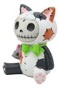 Ebros Furrybones Stitched Doll Calico Cat Skeleton Figurine 3"H Cat Mao Mao