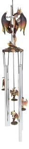 Excalibur Sword Fire Night Dragon Resonant Relaxing Wind Chime Garden Patio