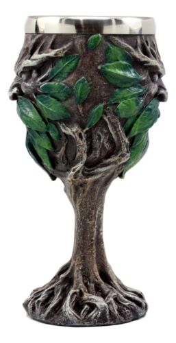 Ebros Myths & Legends Mysterious Forest Spirit Greenman Deity Wine Goblet Chalice Cup